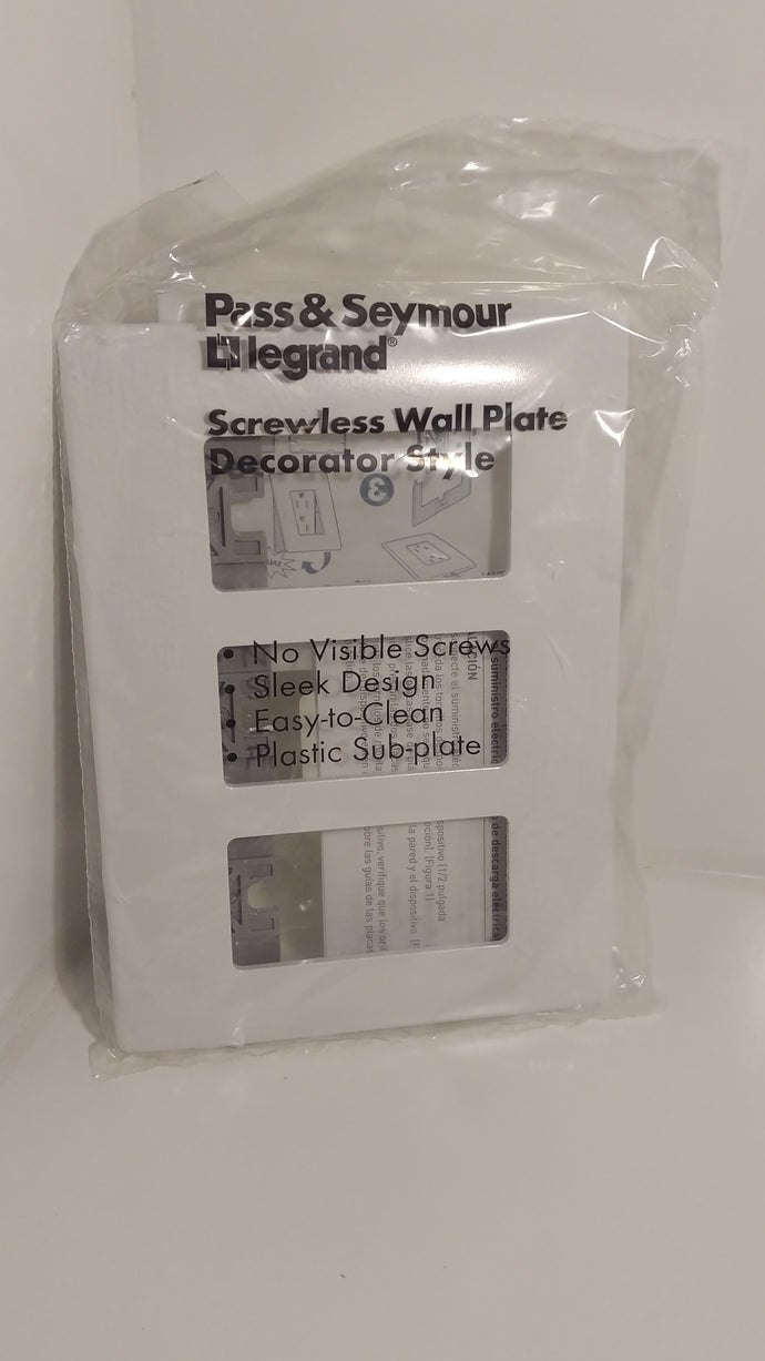 Legrand Radiant Screwless Wall Plate Decorator Style SWP263W