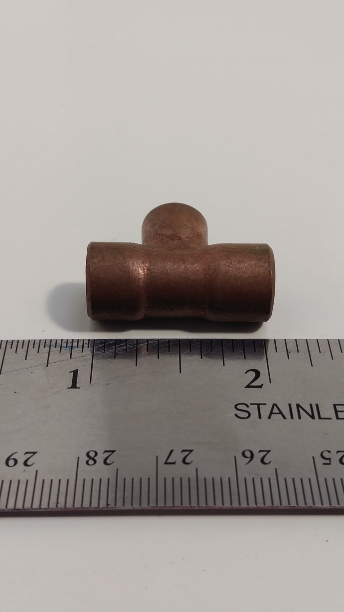 3/8-inch CxCxC Copper Tee Fitting