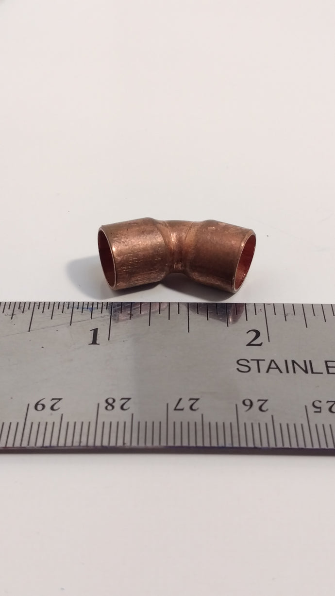 3/8-inch CxC Copper 45 Degree Elbow Fitting