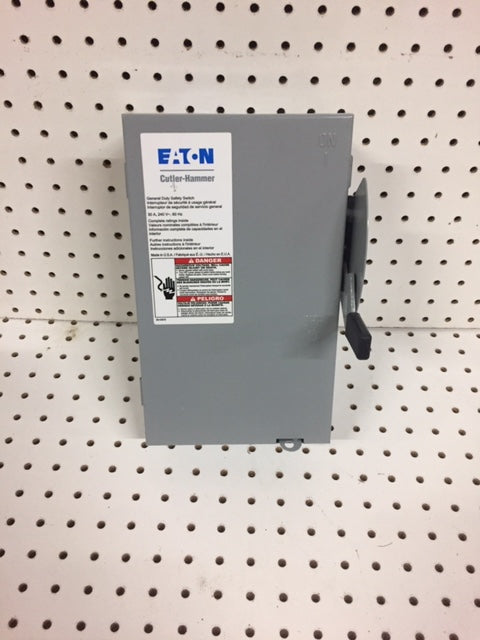 Eaton DG321UGB Safety Switch 30A 3P 240V Non-Fusible NEMA 1